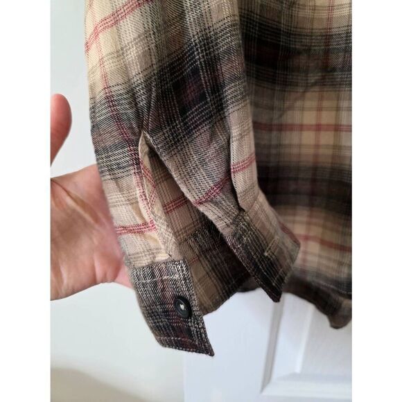 Casa cabana Check Button Down Shirt M - Picture 4 of 9